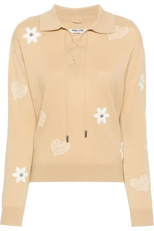 MAX & MOI Pinta floral-embroidered jumper