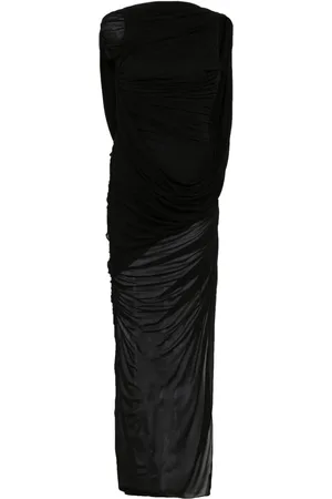 MUGLER Draped backless gown