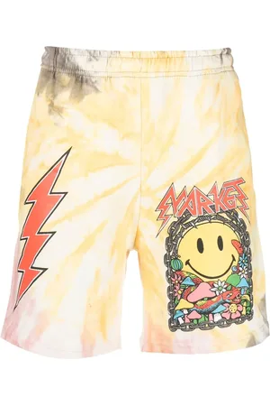 MARKET Logo-print tie-dye track shorts