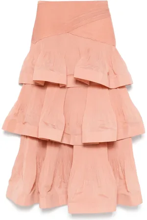 ZIMMERMANN Tiered pleated skirt