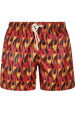 Palm Angels Flame-print swim shorts