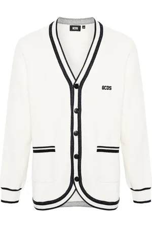 GCDS V-neck boucl??-knit cardigan