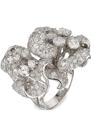 Anabela Chan 18kt white gold Magnolia diamond ring