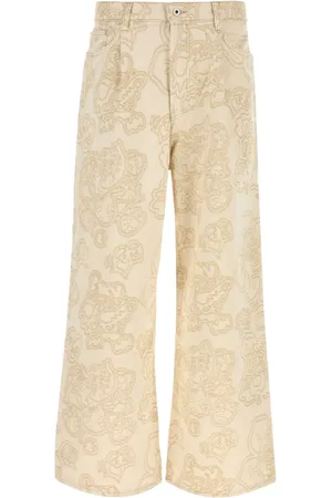 Kenzo Embroidered wide-leg jeans