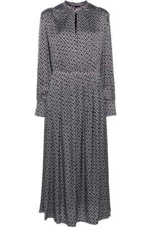 HUGO BOSS Tonal monogram-print midi dress