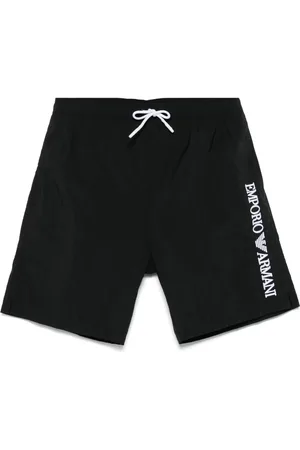 Emporio Armani Logo-embroidered swim shorts
