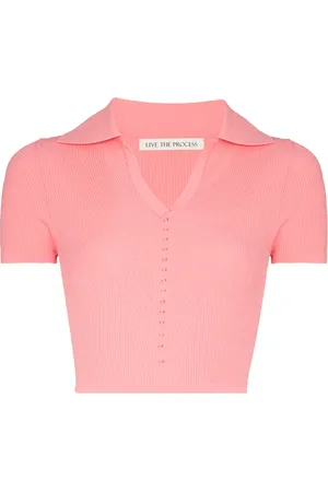 LIVE THE PROCESS Atlas cropped polo top