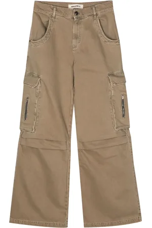 SEMICOUTURE Wide-leg cotton cargo jeans
