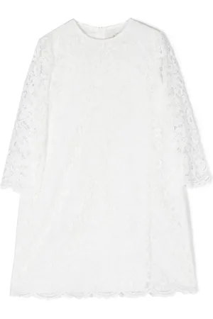 Il gufo Long-sleeve A-line lace dress