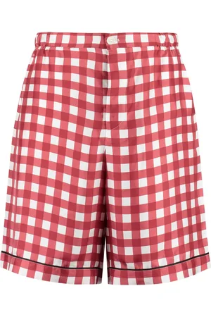 Prada Checked silk shorts