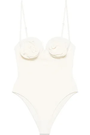 MAGDA BUTRYM 3D flower bustier swimsuit
