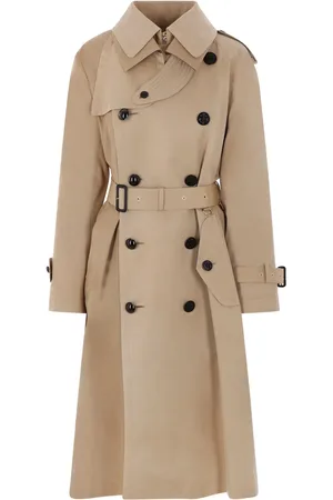 SACAI Double-breasted twill trench coat