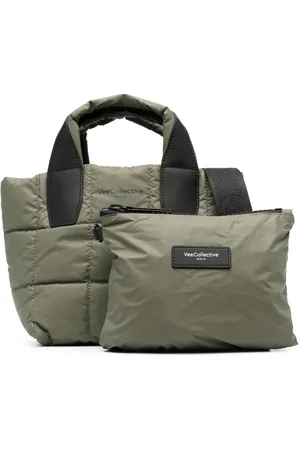 VeeCollective Logo-print quilted tote bag