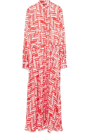 Kiton Geometric-print maxi dress
