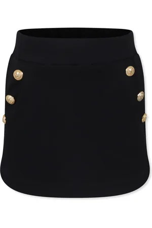 Balmain Logo-embossed buttons skirt