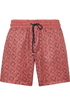 BILLIONAIRE Monogram-print swim shorts