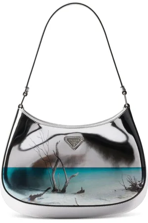 Prada Cleo printed brushed leather shoulder bag