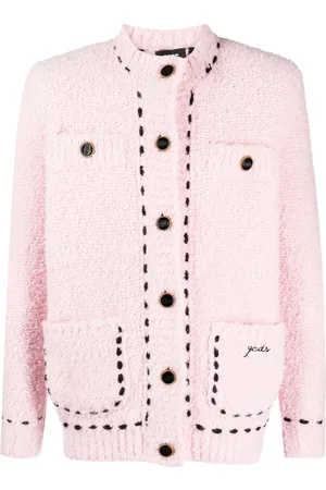 GCDS Contrast-stitching boucl?? jacket