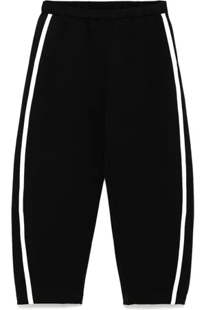CROQUIS Side-stripe knitted trousers