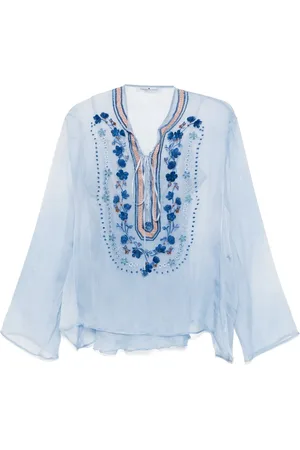 ERMANNO SCERVINO Motif-embroidered chiffon blouse