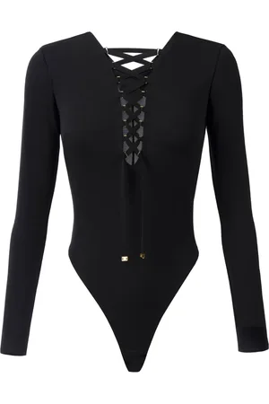 Elisabetta Franchi Laced-up bodysuit