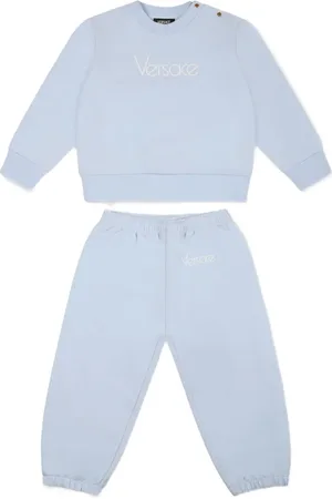 VERSACE Logo-embroidered tracksuit set