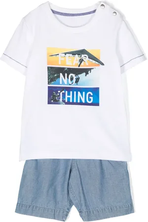 Lapin House Graphic-print stretch-cotton shorts (set of two)