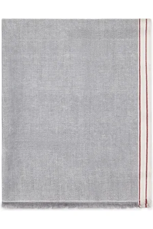 Brunello Cucinelli Solid border scarf