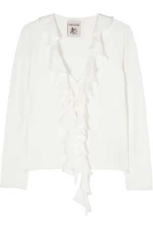SEMICOUTURE Annalisa ruffle-detail cardigan