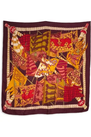 Hermès 1990s Etendards Et Bannières By Annie Faivre scarf