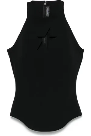 MUGLER Star cut-out top