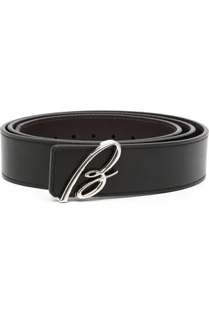 BRIONI Logo-plaque leather belt
