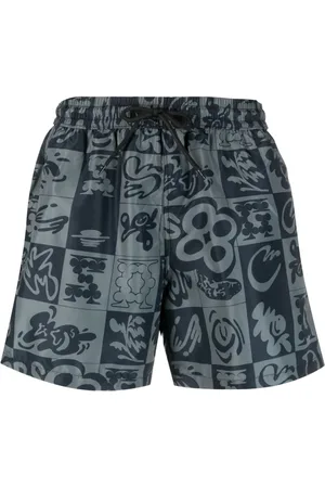 GCDS Checkerboard-print swim shorts