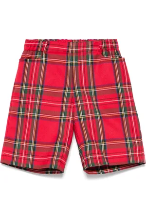 LA STUPENDERIA Tartan-check shorts
