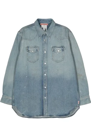 Acne Studios Paint-splatter denim shirt