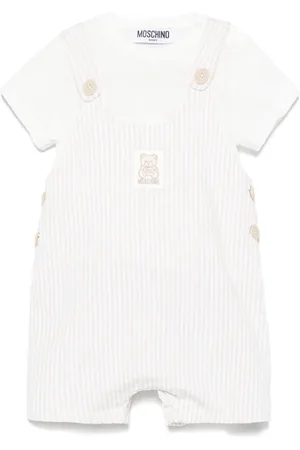 Moschino Striped T-shirt and overalls