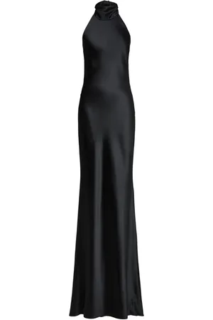 Ralph Lauren Satin-finish sleeveless gown