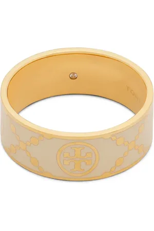 Tory Burch Double T enamel-detail ring