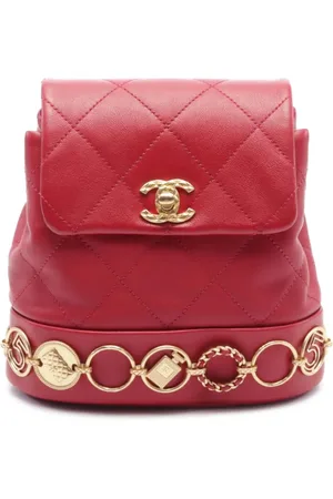 CHANEL 2021 small CC turn-lock backpack