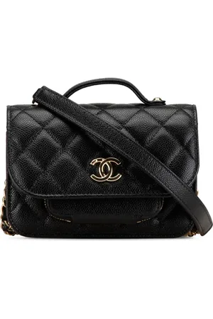 CHANEL 2021-2024 Mini Caviar Business Affinity Top Handle Flap satchel