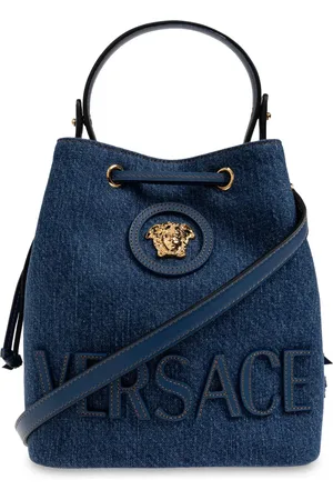 VERSACE La Medusa denim bucket bag
