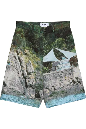 Msgm La Vedetta-print shorts