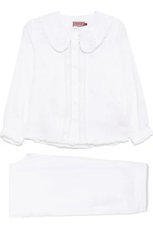 Desmond & Dempsey Lace-trim pyjama sets