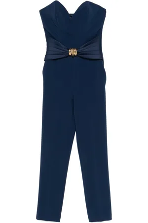 Elisabetta Franchi Bow-detail crepe jumpsuit