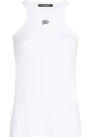 Karl Lagerfeld Logo-embroidered tank top