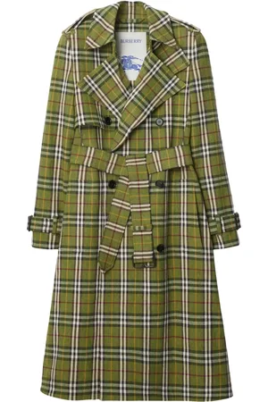 Burberry Long checked trench coat