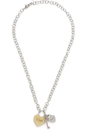 Dior 2000s heart lock necklace