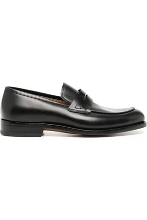 Salvatore Ferragamo Almond-toe leather loafers