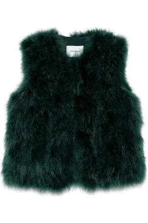 YVES SALOMON Feather silk coat