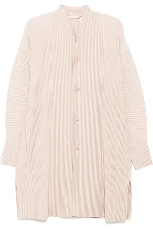 Issey Miyake Pleated single breasted coat